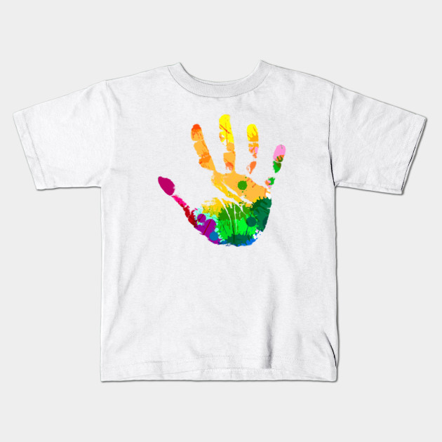Abstract Hand Palm Print Design